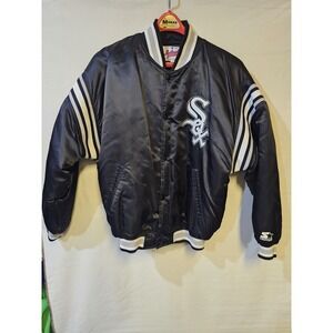 Vintage Chicago White Sox MLB Starter Jacket Sz Large Diamond Collection
